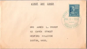 1938 USA Purser SS Chiriqui United Fruit Company UFC First Day Cover To MA - Picture 1 of 2