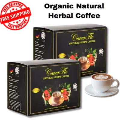 2 Boxes Organic Coffee 10 Sachets Natural Herbal Boost Stamina EXPRESS DHL - Image 1 of 4