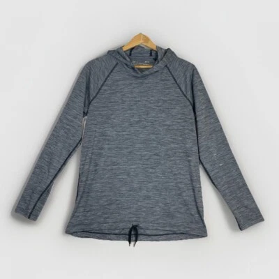 Sudadera con Capucha UA Under Armour Heatgear Velocity Twist Para Mujer Calce Suelto Pullover Gris M Foto 1 de 4