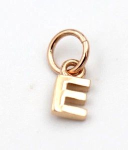 Genuine 9ct 9kt Genuine Tiny Very Small Rose Gold Initial Pendant Charm E - Bild 1 von 9
