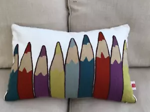 DESIGNER CUSHION RECTANGLE STATEMENT PENCILS BEN DI LISI DEBENHAMS FAB GIFT - Picture 1 of 5