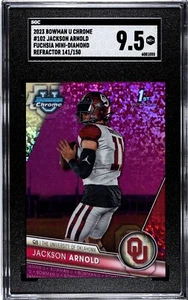 2023 Bowman U Chrome Jackson Arnold Fuchsia Mini-Diamond /150 SP #102 SGC 9.5 - Picture 1 of 2