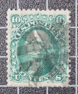 Scott 89 - 10 Centesimi Washington Usato Bel Francobollo PF Cert Grado 85 SCV - $600,00 - Foto 1 di 4