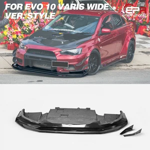 VRS Style FRP Wide Front Lip With Diffuser Kits For Mitsubishi Evolution EVO 10 - Foto 1 di 12