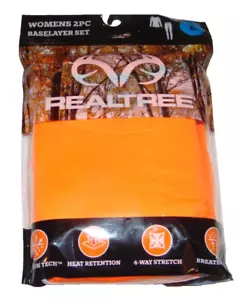 ~NEW Women's REALTREE Base Layer Neon Orange Top & Bottoms! Size L Cute FS:)~ - Picture 1 of 1