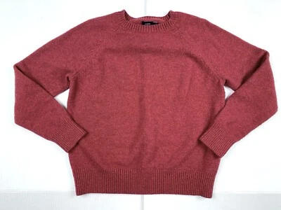 Suéter J.Crew L Borgoña 100% Lana de Cordero Cuello Redondo Manga Larga Raglán Foto 1 de 4