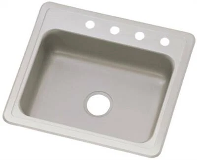 STERLING PLUMBING Sterling Middleton 14631-4-NA Kitchen Sink 15-1/4" W 6" D Bowl Stainless 6143366