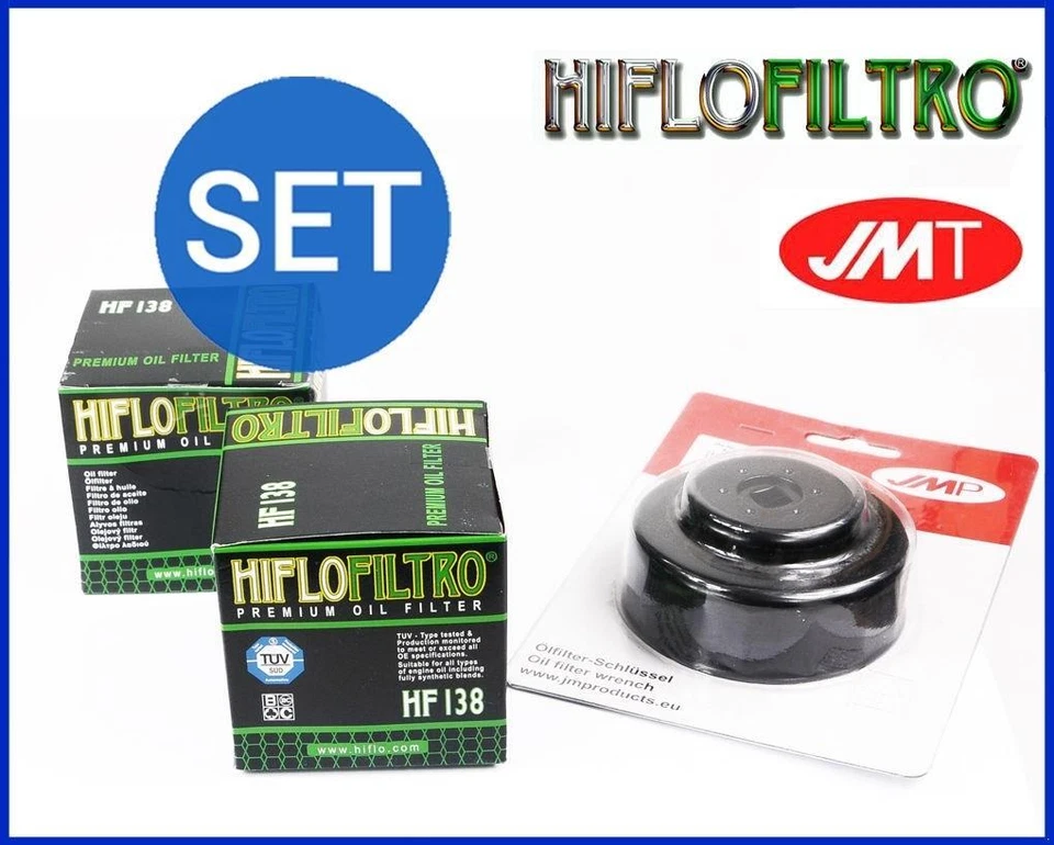 2x Hiflo Ölfilter HF138 + Ölfilterschlüssel für Suzuki VX 800 U - Изображение 1 из 1