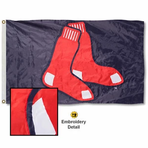 Boston Red Sox Applique and Embroidery Nylon Flag - Picture 1 of 7