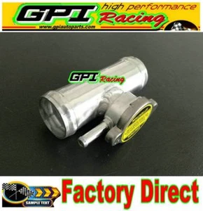 In Line Aluminum Radiator Hose Filler Neck /Cap, Hose 1 1/2" Universal - Foto 1 di 9