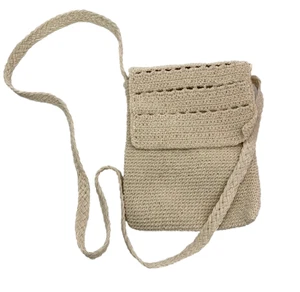 Vintage Handbag Women Small Shoulder Fold Over Crocheted Sachet - Picture 1 of 11