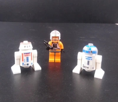 Juego de 3 Mini Figuras Lego Star Wars Droides R2-D2 Zev Senesca R5-D8 Foto 1 de 4