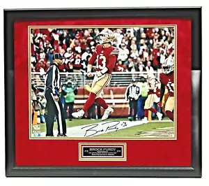Brock Purdy signiert 49ers 16x20 maßgeschneidert gerahmt - Fanatiker authentifiziert - Bild 1 von 6