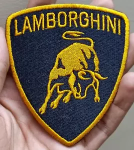 5 Stück Lamborghini Logo Bügelbild - Aufnäher Patch - Wappen bestickt Patch - Bild 1 von 7