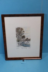 ORIGINAL-RADIERUNG WINTER SIGNIERT  SCHOLZ 22x26 cm - Bild 1 von 6