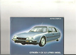 CITROEN CX 2.5 DIESEL - 1984 / notice d'emploi carnet manuel conduite entretien - Photo 1/2