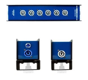 Truss Mountable Power Box w/PowerCon Thur Inputs to 6 PowerCon Gray B Out - Picture 1 of 2