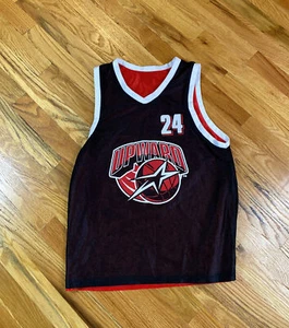 Upward Boys Black & Red Reverse Sleeveless Jersey T Shirt Youth Upward Jersey 24 - Picture 1 of 9