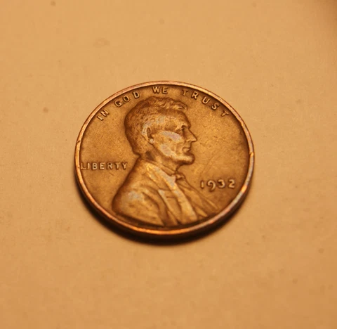 1932 P Lincoln Cent VF 4 Cover