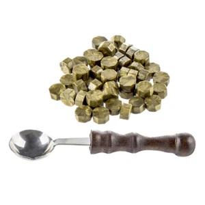 The Paper Studio Gold Wachsperlen & Löffel - 53 Stück - Bild 1 von 2