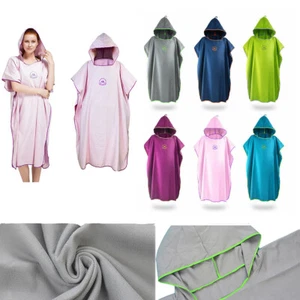 Beach Surf Poncho Bathrobe Cape Wetsuit Changing Robe Towel Quick Drying - Picture 1 of 45