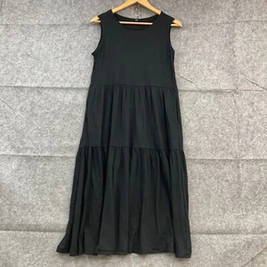 Uniqlo Dress Womens L Large Black Shift Pockets Sleeveless Cotton 31216 - Bild 1 von 9