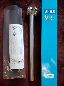 Nitto S-92 Seatpost 27.2 x 350mm 0° Offset Silver - Picture 1 of 4