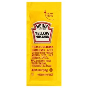 Mild Mustard Single Serve Packet 0.2 oz Packets Pack of 500 - Picture 1 of 10