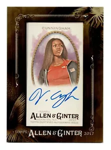 2017 Topps Allen und Ginter gerahmtes Mini-Autogramm VASHTI CUNNINGHAM hoher Pullover - Bild 1 von 2