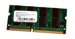 256 MB 144-pin SODIMM 'OEM S26391-F2424-L300' für Fujitsu Lifebook + Celsius - Photo 1/2
