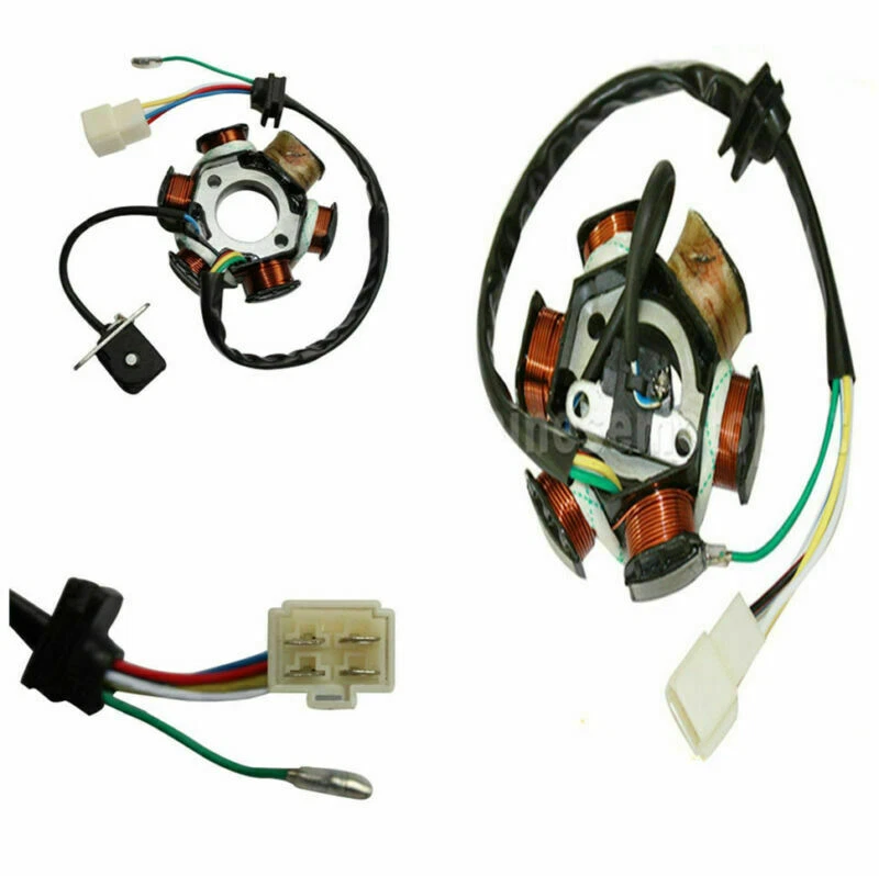 Durable Metal 6-Coil Half-Wave Magneto Stator for 50cc-125cc Motorcycle ATV Bike — 第 1/4 张图片
