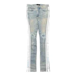 Amiri Broken Track Jeans Light Indigo - Picture 1 of 4