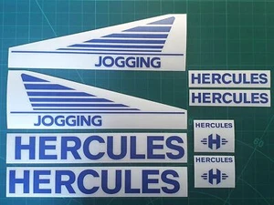 Aufkleber Set passend für Hercules Jogging Mofa Tank Rahmen Seitenteil Blau - Bild 1 von 2