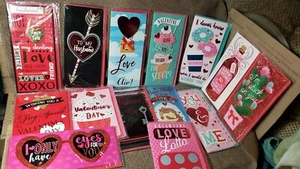 Valentine's Day Greeting Cards Sealed With Envelopes Lot Of 14 Asst No Doubles - Picture 1 of 6