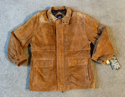 NWT AM Studio Men's Brown Suede Field Utility Jacket Coat - Size Medium - Image 1 of 4