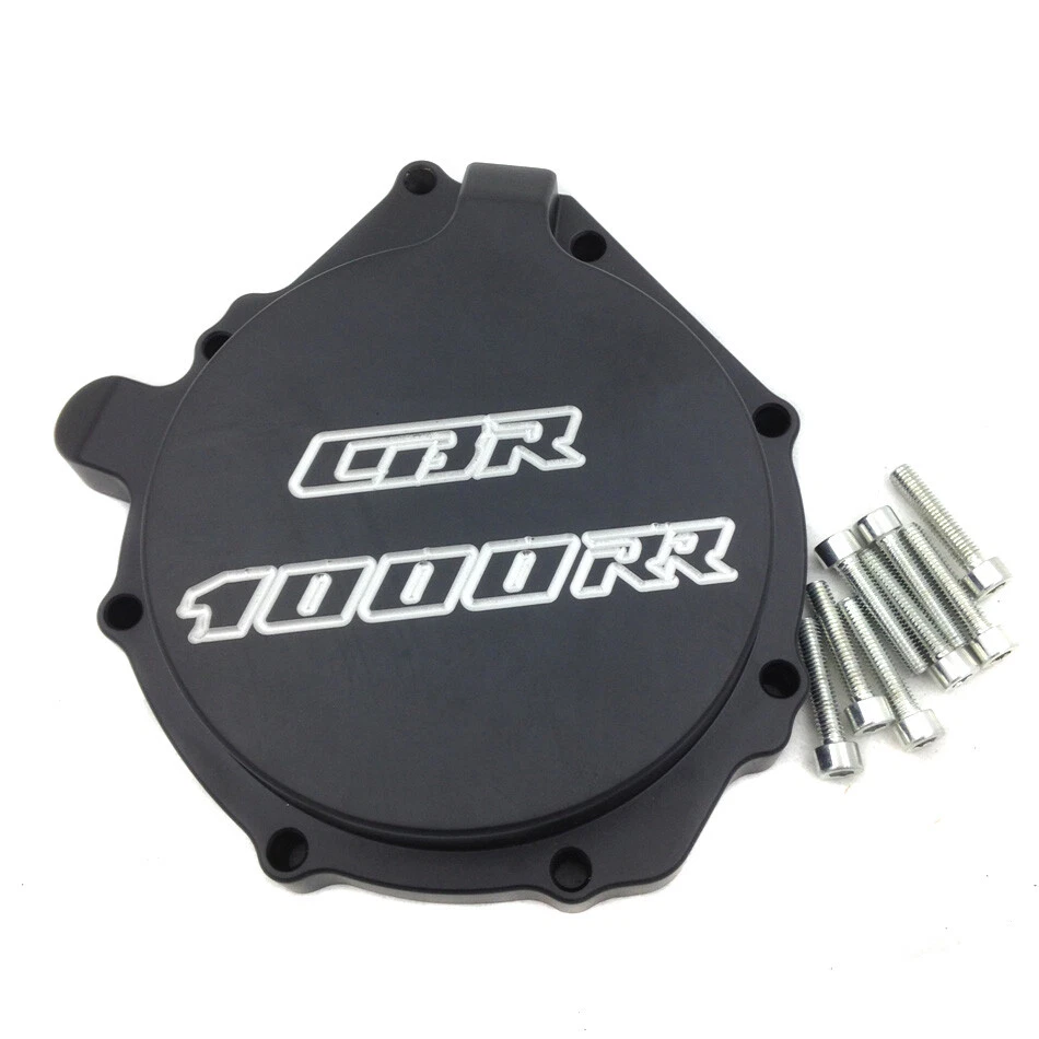 Cubierta del estator del motor del lado izquierdo de la motocicleta para 2004-2007 05 Honda CBR 1000RR negra Foto 1 de 4
