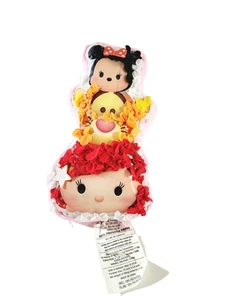 Disney Tsum Tsum Minnie Mouse Ariel Tigger Pillow 11" Stuffed Plush Stacked Face - Picture 1 of 8
