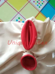 845 Skin latex shorts with two condom women Underwear customized - Picture 1 of 5