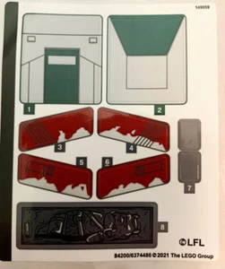 LEGO STICKER SHEET ONLY BOBA FETT'S STARSHIP (Slave 1) 75312 from set New - Picture 1 of 1