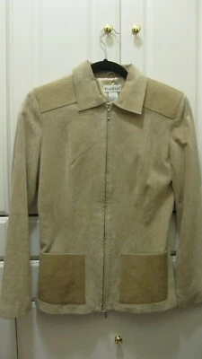 Chaqueta de pelo de becerro de cuero tostado BEBE para mujer talla S cremallera completa Foto 1 de 4