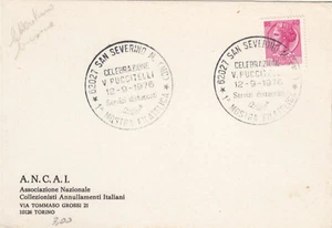 AS5014 - SPECIAL CANCELLATION OF MUSIC CELEBRATION PUCCITELLI SEVERINO MARCHE 1976 - Picture 1 of 1