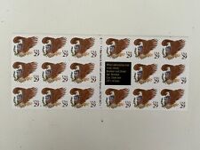 Scott #2595a 29c Eagle & Shield Booklet of 17 stamps, Brown letters