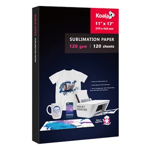 Impresora de inyección de tinta 120 g papel de sublimación koala 11x17 120 hojas con tinta de sublimación - Imagen 1 de 13