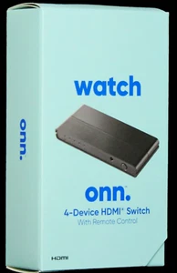 onn. Watch 4-Device HDMI Switch w/ Remote Control - Picture 1 of 1