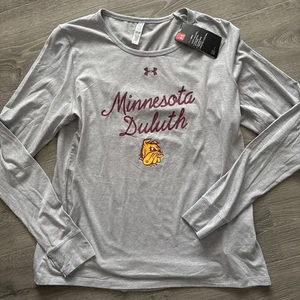 Under Armour Minnesota Duluth Bulldogs Womens Large Top long sleeve thumbholes - Picture 1 of 11