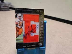 2012 Upper Deck All-Time Greats Barry Sanders Auto Patch /70 Lettermen Autograph - Picture 1 of 4