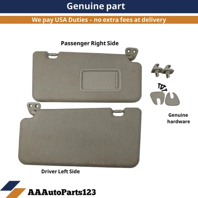 07-12 Nissan Versa Sunvisor Set Sun Visor Shade Pair Sunvisors LH RH OEM Tan! - Image 1 of 4
