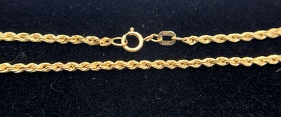 585 14K Gold Twisted-Rope Bracelet Chain, 7.25", 0.9g, 1.9mm, FREEgftBx$6valu - Image 1 of 4