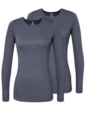 Pack de 2 camisetas/camisetas para mujer Adar cómodas de manga larga Foto 1 de 4