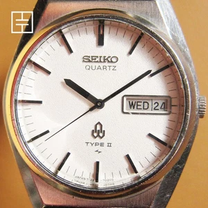 Reloj Hombre SEIKO 7123-7010 Cuarzo Tipo II S.S con Esfera Blanca (HECHO EN JAPÓN) - Imagen 1 de 8